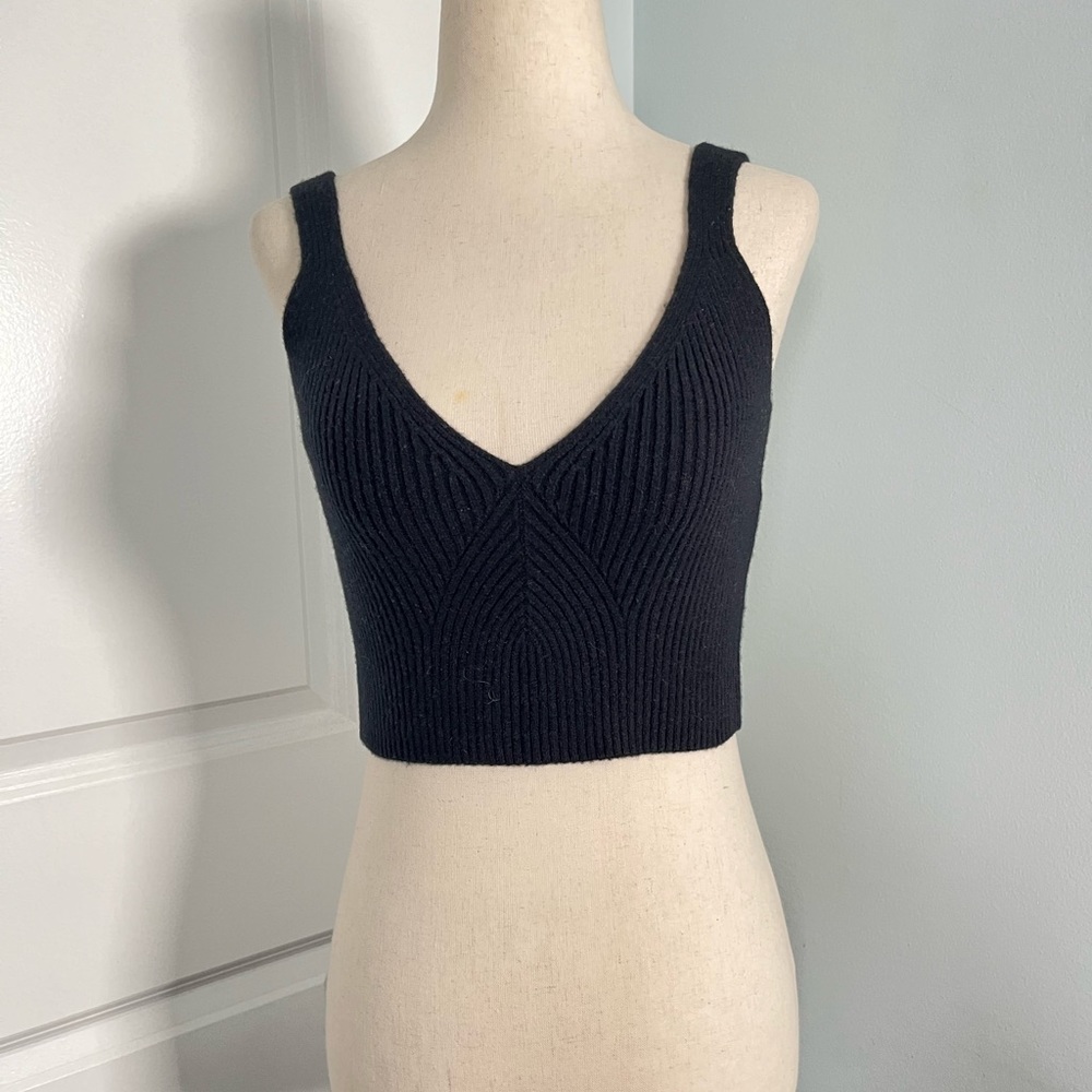 J.Crew Cashmere-blend cropped sweater-tank size S NWT - Picture 4 of 10
